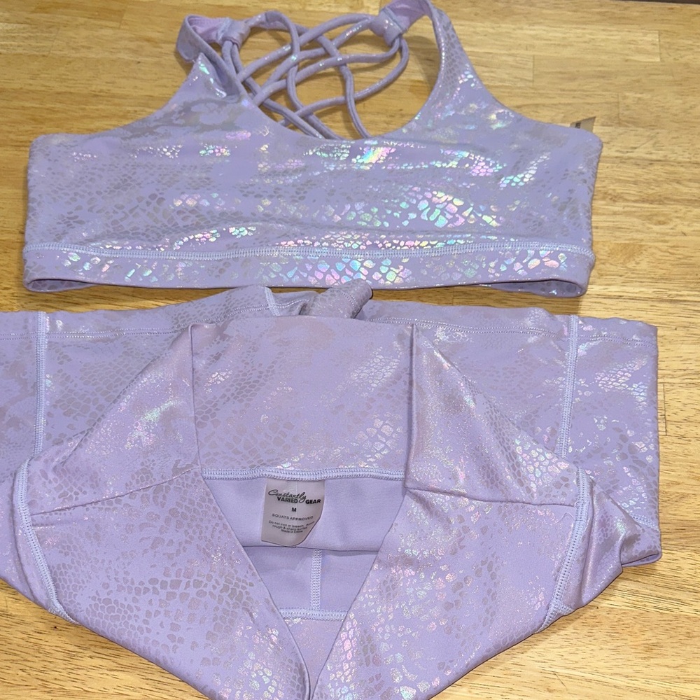 Lavender Holographic Women's Intimate Set constantly VARIED GEAR